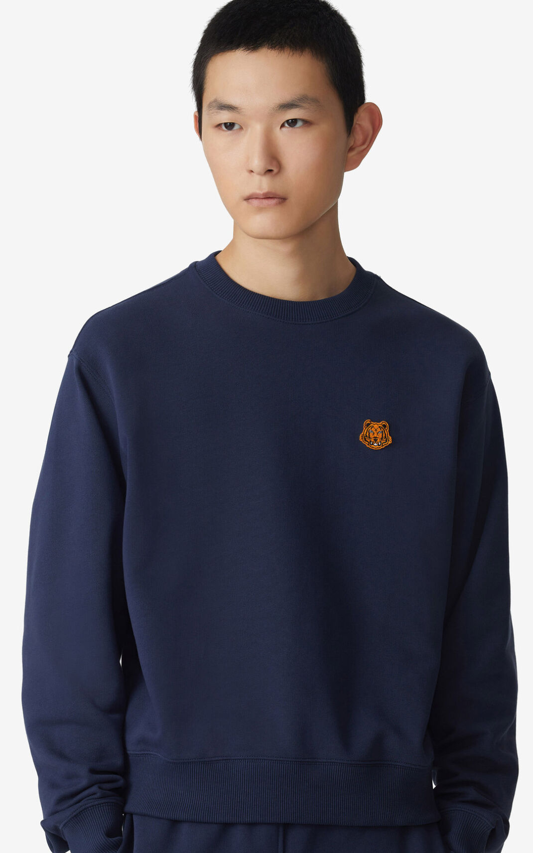 Sudadera Kenzo Tiger Crest Hombre Azul Marino Azules YEX125643